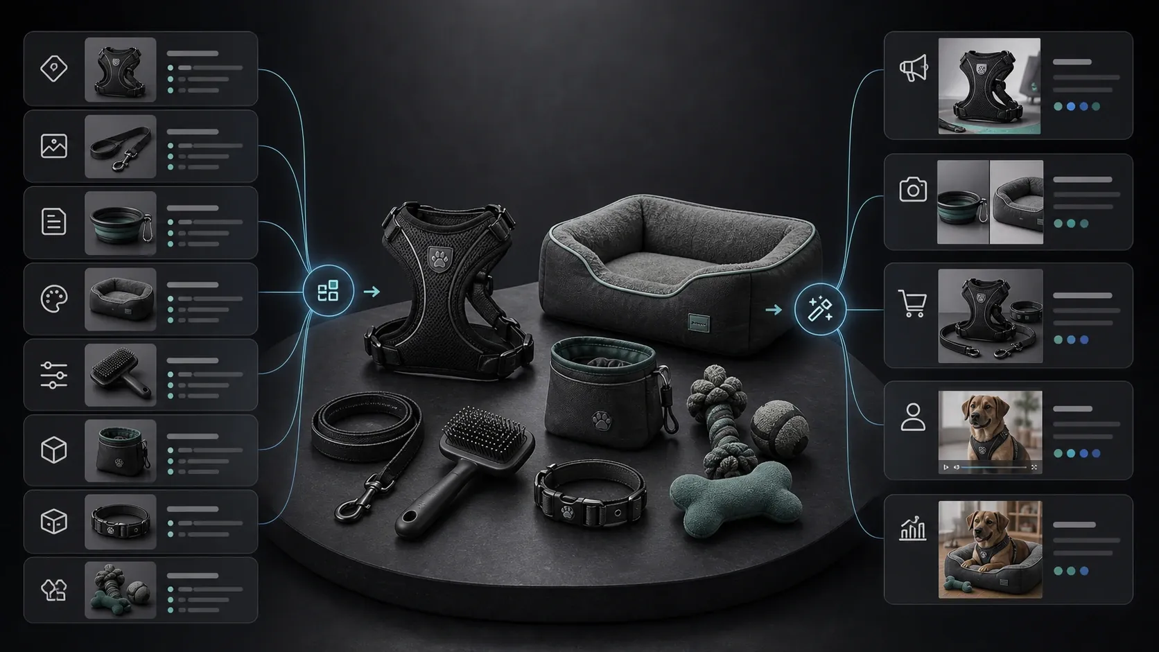 Product catalog as source of truth for AI-generated ecommerce content.
