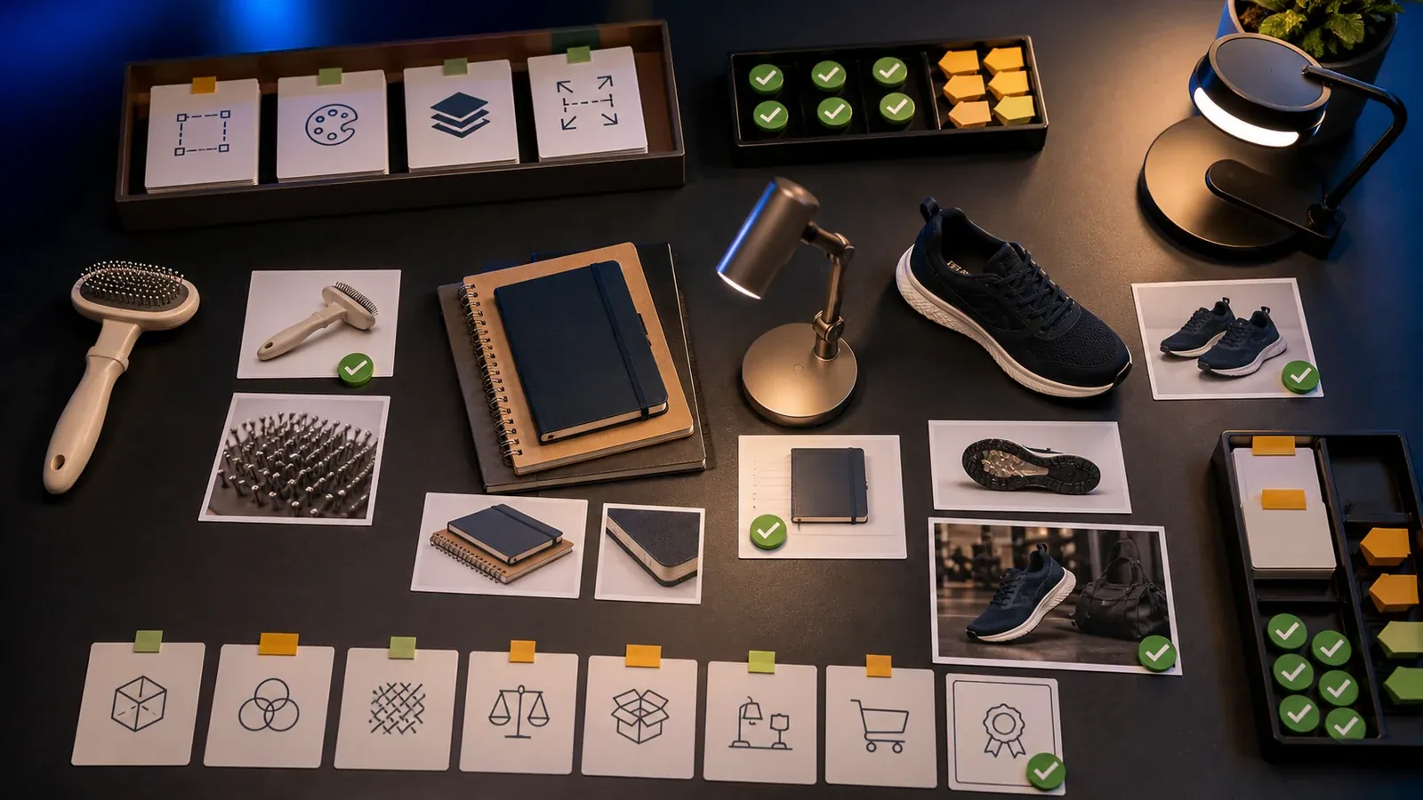 Review checklist for AI-generated ecommerce content with product accuracy, claims, brand tone, and marketplace fit.