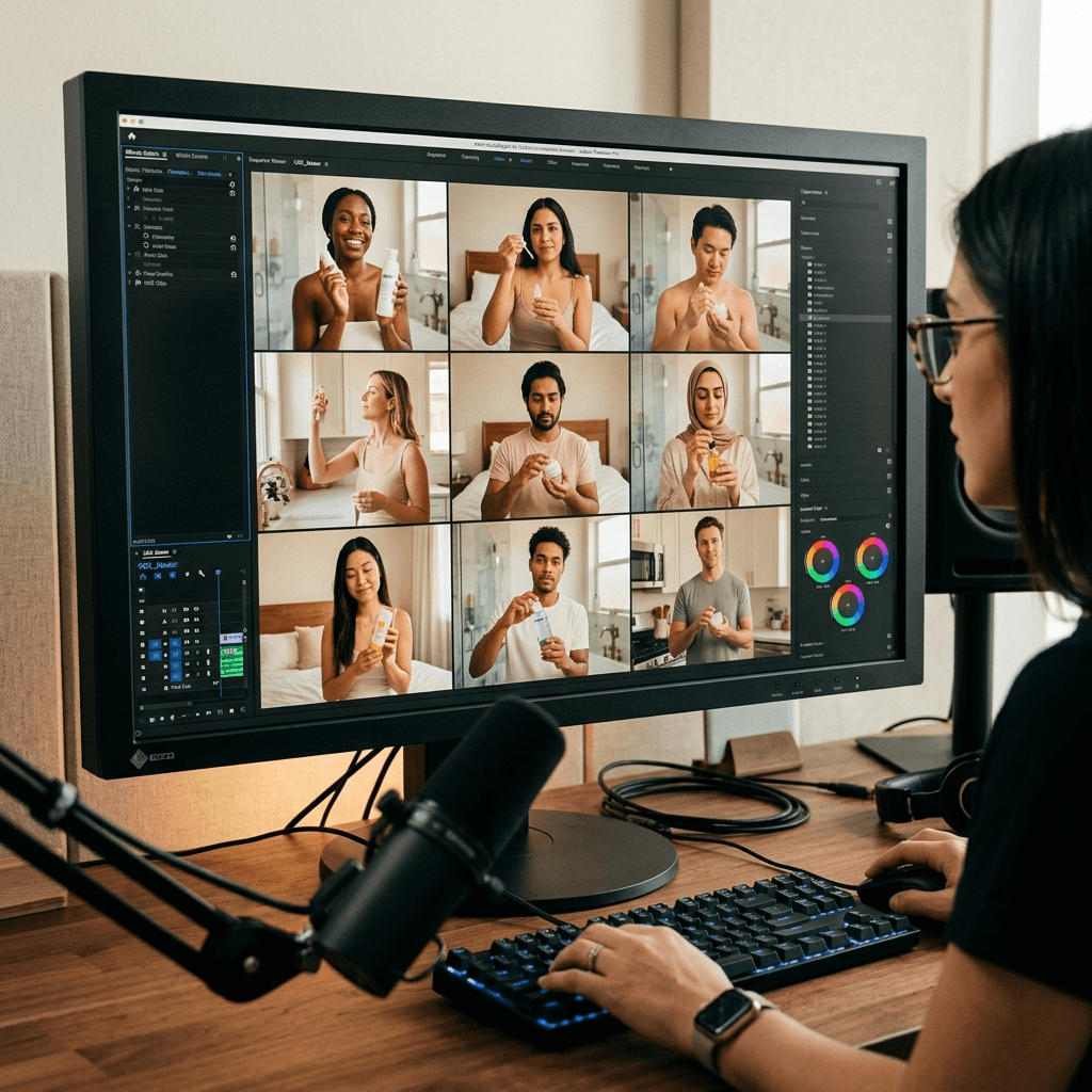 AI-generated UGC-style video ad produced without hiring a human creator