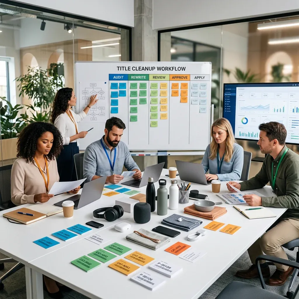 Amazon catalog cleanup operations playbook for title compliance before July 27, 2026.